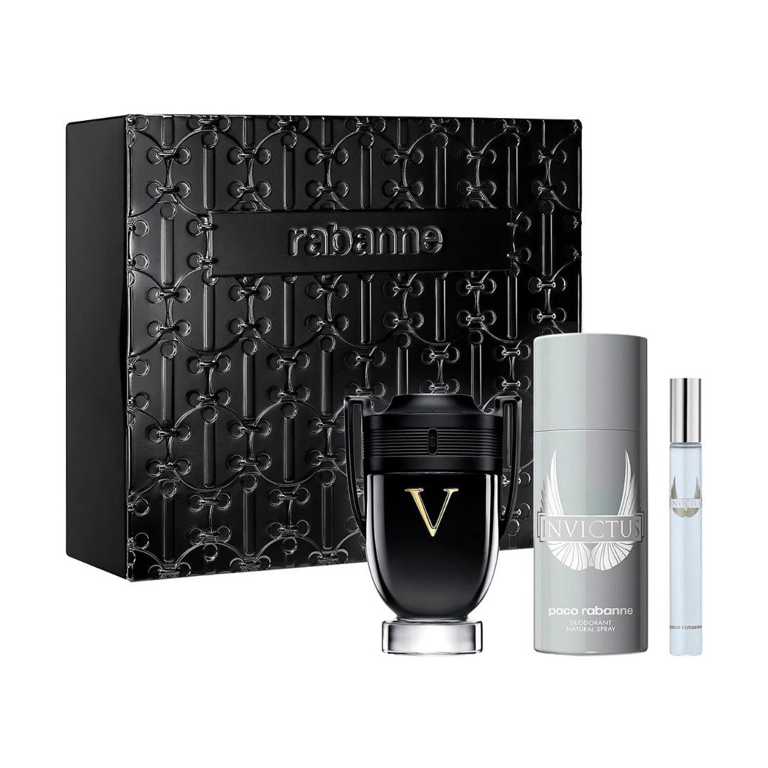 Rabanne Invictus Victory Eau De Parfum 3-Piece Gift Set for Men